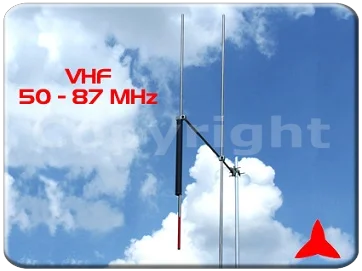 ARYCKM-A-25X Direccional Yagi Antena 2 elementos 50-87 MHz Protel
