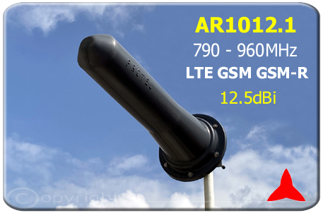 AR1012.1 Antena Yagi direccional 790-960 MHz 4G LTE GSM GSM-R 12 dBi