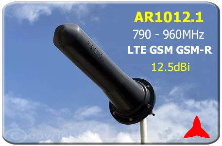  AR1012.1 Antena direccional Yagi 790-960 MHz 4G LTE GSM GSM-R 12 dBi