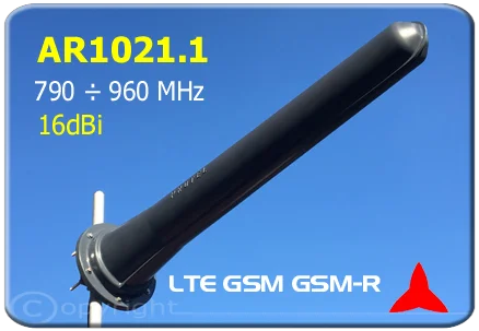 AR1021.1 antena yagi direccional 790-960 MHz LTE GSM  GSM-R 16 dBi