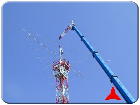 ARL531 log-periódica logarítmica direccional antena HF para larga distancia c 2-50 MHz 7 dB