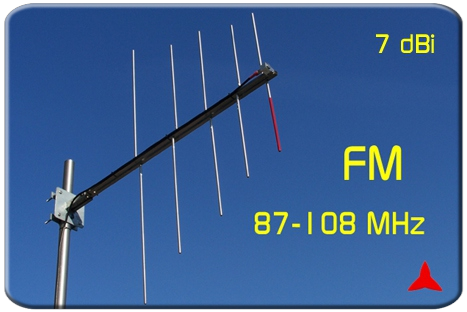 ARL0205.1 Antena FM Log-periódica logarítmica 87.5 108 MHz Protel