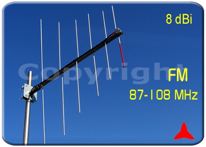 ARL0206 Antena FM logarítmica periódica 87.5 88 108 MHz Protel