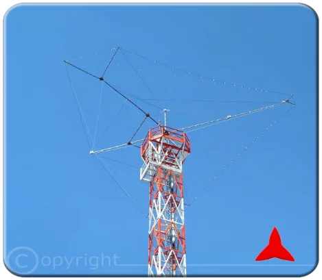 ARL530.1 Log-periódica logarítmica direccional antena HF 2-30 MHz 7 dB