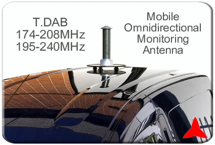 ARM1DAB Antena omnidireccional de monitoreo DAB 174-208MHz 195-240MHz protel