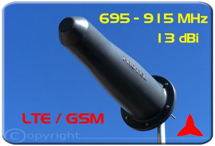 AR1050 antena Yagi alta ganancia LTE GSM 695-915 MHz Protel