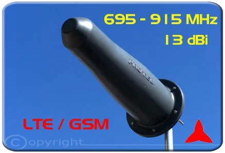 AR1050 antena Yagi alta ganancia LTE GSM 695-915 MHz Protel