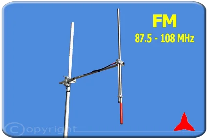 ARDCKM-B-13X BANDA ESTRECHA Antena dipolo Omnidireccional FM 