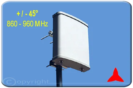 Antena de panel GSM Protel + -45 grados ARPX629 860 960mhz