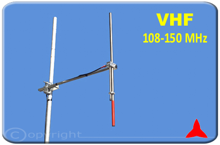 ARDCKM-C-13X antena VHF dipolo Omnidirectional 108 - 150 MHz Protel