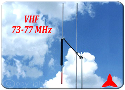 antena yagi direccional 2 elementos Protel ARYCKM-A-25XZ 73-77 mhz
