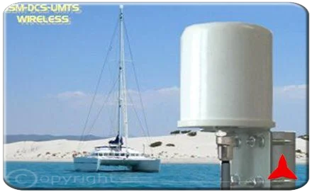 ARO68913.5XZ Antena omnidireccional de cuatro bandas GSM-DCS-UMTS-WLAN HOT SPOT 870 - 960 MHz 1700 - 2500 MHz