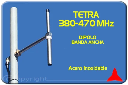 Protel Antena dipolo omnidireccional Tetra ARDU.01 380-470MHz acero inoxidable