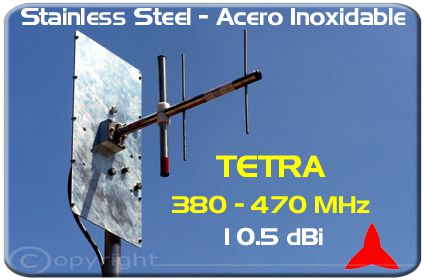 AR1046 Antenna Direccional Banda Ancha Tetra 10.5 dBi 380 ÷ 470 MHz Protel