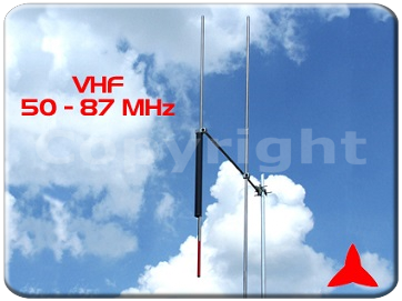 ARYCKM-A-25X Direccional Yagi Antena 2 elementos 50-87 MHz Protel