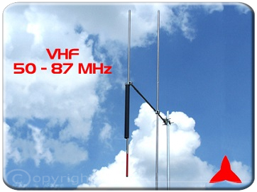 antena yagi direccional FM 2 elementos Protel ARYCKM-A-25X 50-87 mhz